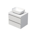 Koupelnová skříňka s krycí deskou SAT Cube Way 60x47,5x46 cm bílá mat CUBE3D46602ZBKD CUBE3D46602ZBKD