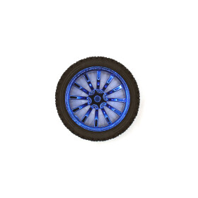 Stylové kolo 65 mm - modrý disk s 12 paprsky