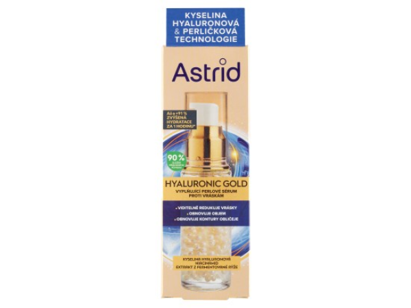 Astrid Hyaluronic Gold vyplňující perlové sérum proti vráskám 30ml