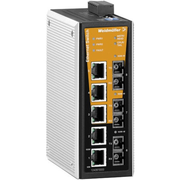 Weidmüller 1345240000 IE-SW-VL08MT-5TX-1SC-2SCS průmyslový ethernetový switch 10 / 100 MBit/s