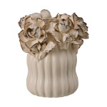 Ib Laursen Kameninová váza Rose White Ø 6,5 cm, béžová barva, keramika