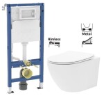 GEBERIT DuofixBasic bez tlačítka + WC REA Carlo Flat Mini Rimless + SEDÁTKO 458.103.00.2 X CF1