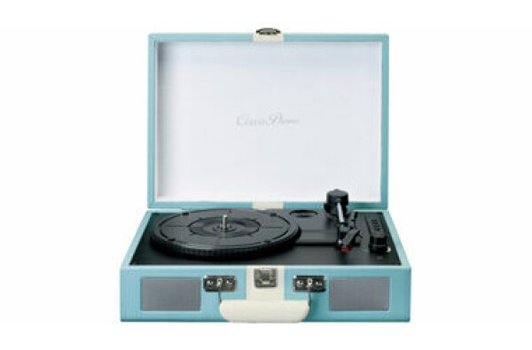 Lenco TT-110 modrá / Gramofon / 33 45 78 RPM / RCA / Bluetooth / 3.5 mm jack / AUX IN / repro (TT110BW)