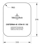 Keramický dřez Villeroy & Boch podstavný Cisterna 45, 670401J0 Chromit 670401J0