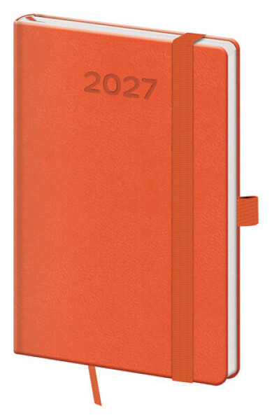 Diář 2027 týdenní kapesní Print Pop - oranžová