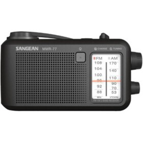 Sangean MMR-77 outdoorové rádio FM, AM nouzové rádio Ruční klika, voděodolné, stolní lampa, s akumulátorem černá