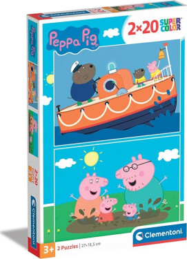 Puzzle 2x20 Peppa Pig - Clementoni