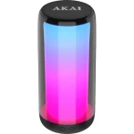 AKAI CS2 Glow Přenosný reproduktor černá / Bluetooth 5.0 / microSD / USB / AUX / 10W / RGB (4905192533670)