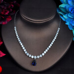 Souprava šperků Swarovski Elements Patricia, Modrá 41 cm + 5 cm (prodloužení)