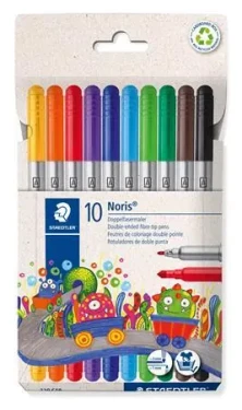 STAEDTLER Fixy Noris Club oboustranné / 10 ks / 2 hroty 1,0 a 3,0 mm (320 C10)