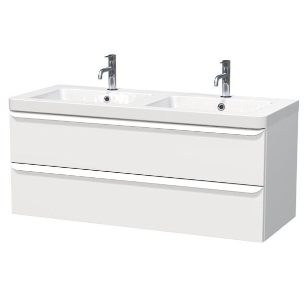Koupelnová skříňka s umyvadlem Naturel Pavia 120x53x49 cm bílá mat bílá úchytka PAVIA3120ZBI PAVIA3120ZBI