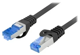 Lanberg CAT6A S/FTP 5m černá / Patch kabel / LSZH / CCA / Fluke Passed (PCF6A-10CC-0500-BK)