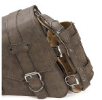 Boční moto brašna Vintage na rám hnědá, levá