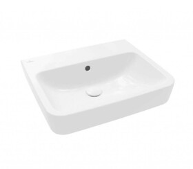 VILLEROY & BOCH - O.novo Umyvadlo 55x46 cm, s přepadem, bez otvoru pro baterii, AntiBac, CeramicPlus, alpská bílá 4A4157T2