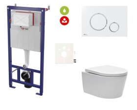 Cenově zvýhodněný závěsný WC set SAT do lehkých stěn / předstěnová montáž + WC SAT Brevis SIKOSSBR70KECO SIKOSSBR70KECO