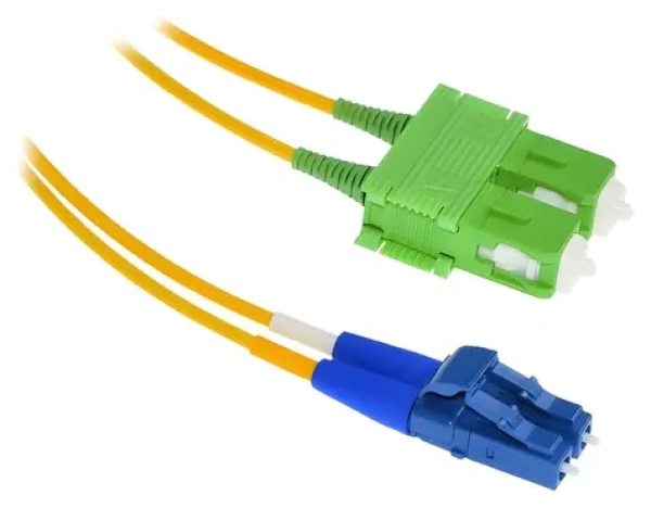 XtendLan FO patch LC-SC/APC 0,5m / Optický patch kabel / 9/125 duplex / G.657.A1 ultraflexibilní / LS0H (FOP-LCSCA-D-0.5-9-A1)