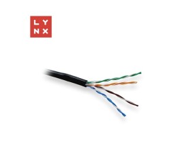 LYNX UTP kabel Cat5e, PE (Fca), celoměděný, venkovní, černý, box 305m EDF_10102833