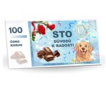 Mléčná čokoláda s mandlemi a malinami Bankovka Sto důvodů k radosti 175g