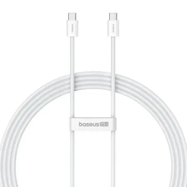 Baseus Superior 2 bílá / Kabel USB-C (M) - USB-C (M) / 2 m / 100W PD / 480 Mbps (P10365200211-04)