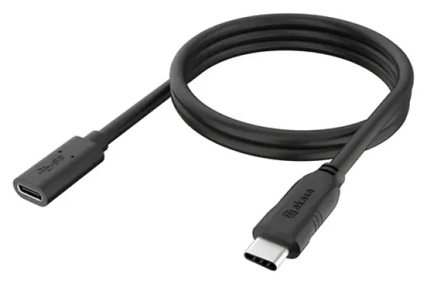Akasa AK-CBUB70-12BK černá / Prodlužovací kabel USB-C / 1,2 m / USB 3.2 Gen 2 / 10 Gbps (AK-CBUB70-12BK)