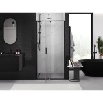 MEXEN - Exo sprchové dveře křídlové 115, transparent, černá 819-115-000-70-00