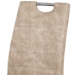 Jídelní židle, béžová, látka, HC-483 CRM3