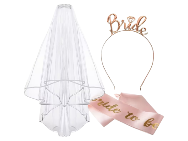 Ptakoviny.cz Závoj + šerpa Bride to be
