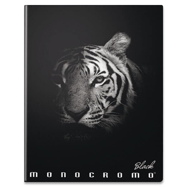 Pigna Monocromo Black školní sešit linkovaný 544 A5