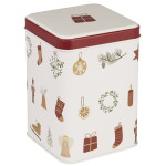 Ib Laursen Plechová dóza My Nostalgic Christmas, červená barva, kov