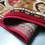 DumDekorace Oválný vintage koberec červené barvy Šířka: 80 cm | Délka: 150 cm
