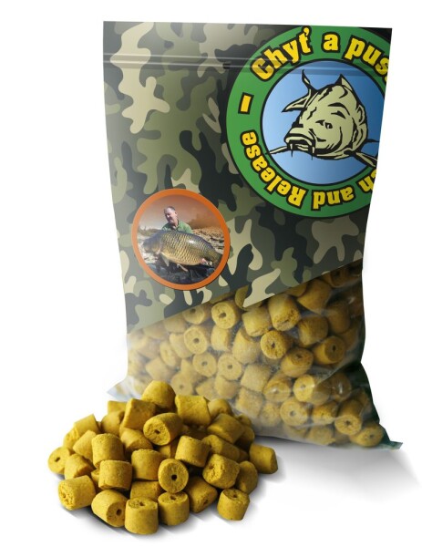 Chyť a pusť Pelety kukuřičné CSL s dírou 900g - 20mm,Chyť a pusť Pelety kukuřičné CSL s dírou 900g - 20mm