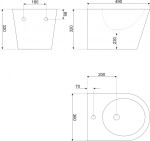 KERRA - Bidet závěsný Delos (bílé lesklé) 5907548117281