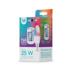 Forever LED žárovka E14 C37 RGB 5W s dálkovým ovládáním bílá