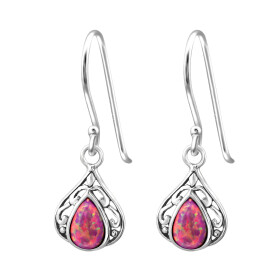 LUNICA Stříbrné visací náušnice CARMINE 0376