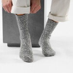 SMARTWOOL Everyday Cozy Heritage Rib Crew Socks, Charcoal (vzorek) velikost: L