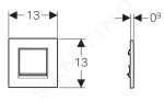 GEBERIT - Splachovací systémy Ovládání splachování pisoáru, černá/lesklý chrom 116.017.KM.1