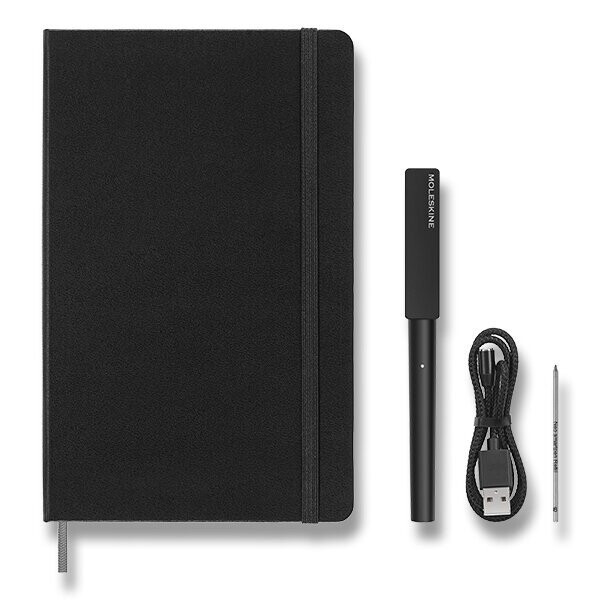 Zápisník a pero Moleskine Smart Writing - zápisník linkovaný, L