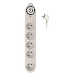 Rozbaleno - Solight PO54 přepěťová ochrana bílá / 150J / 5 zásuvek / 1.5m / rozbaleno (8592718018870.rozbaleno)