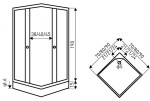 KERRA - Sprchový kout Pico Black STR 70 s vaničkou 5907548116093