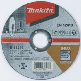 Makita B-12217 Řezný kotouč na nerez 115x1.0x22mm (B-12217)