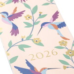 Busy B Nástěnný kalendář Slim Birds 2026, multi barva, papír