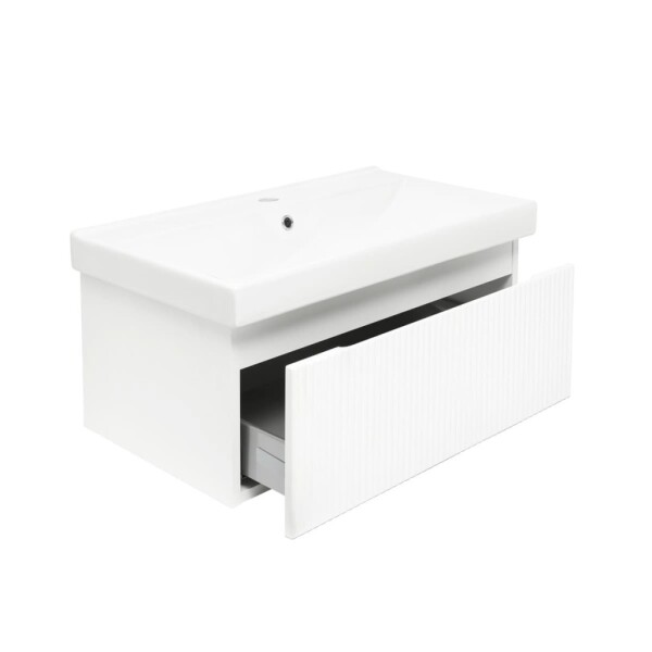 Koupelnová skříňka s umyvadlem SAT Evolution 78x30x44,8 cm bílá mat SATEVO80WMU1 SATEVO80WMU1