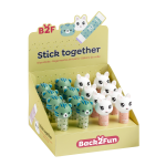 Miquelrius B2F - lepicí tyčinky Together, zajíc, medvěd, 16 ks, displej, mix barev