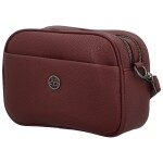 Trendy dámská koženková crossbody kabelka Karlita, vínová