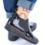 Kožené boty z hadí kůže Rieker W R474 černé 39