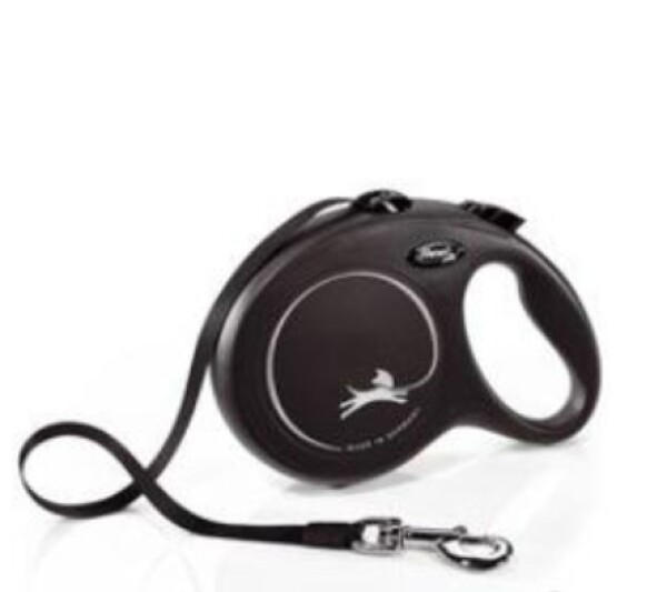 Vodítko FLEXI Classic New S pásek 5m/15kg černá