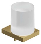 KLUDI - Vela C Dávkovač mýdla s držákem, sklo/kartáčované zlato 31976N0