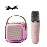 Mamido Bezdrátový karaoke reproduktor s mikrofonem K12 RGB Bluetooth růžový