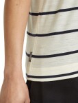 Dámské merino triko s krátkým rukávem ICEBREAKER Wmns 150 Tech Lite SS Relax V Neck Tee, Undyed/Midnight Navy/S velikost: XL