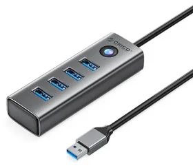 Orico PDD4U-U3 šedá / USB hub / 4x USB-A 3.0